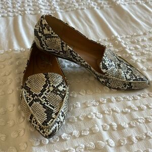 Snake print flats